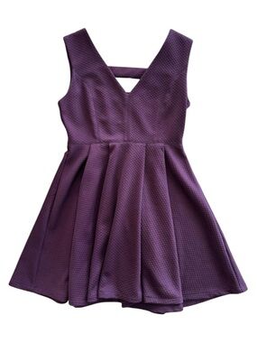 Danika Jay. Burgundy A Line Fitted Sleeveless Mini Party Cocktail Dress